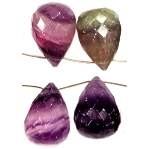 FLOURITE FACETED TEARDROP SD 18X25MM